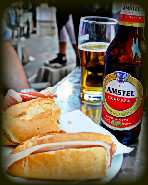 drinking, spain, lunch time beer